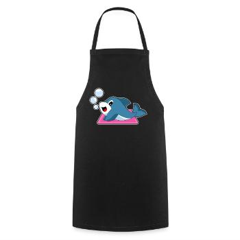 Dolphin Yoga Fitness Gymnastique - Tablier de cuisine - noir - Devant - AI Model Male 185 dark (185cm)