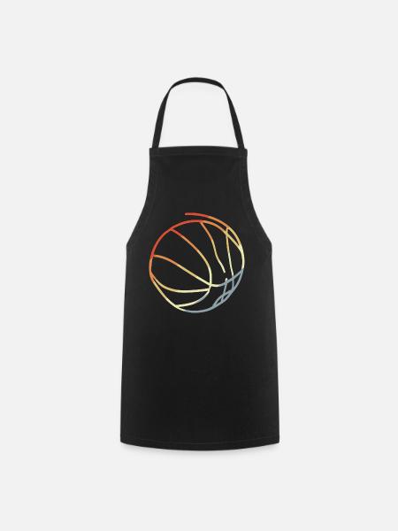 Basketball Retro Stil - Kochschürze - Schwarz