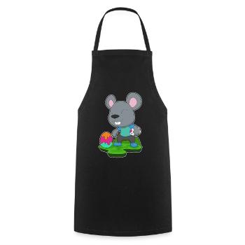 Mouse Easter Easter Egg - Cooking Apron - black - Front - AI Model Male 185 dark (185cm)