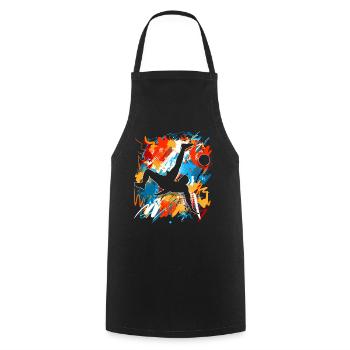 Soccer Soccer Players - Cooking Apron - black - Front - AI Model Male 185 dark (185cm)