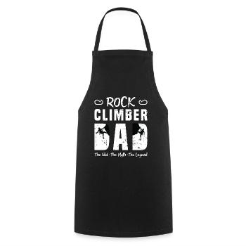 Rock Climber Dad The Idol The Myth Mountain Sports - Kochschürze - Schwarz - Vorne - AI Model Male 185 dark (185cm)