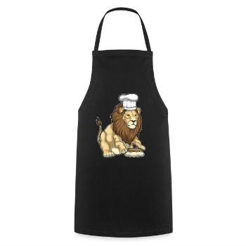 Lion Baker Rolling Pin Baking - Cooking Apron - black - Front - AI Model Male 185 dark (185cm)