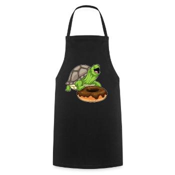 Turtle Donut - Cooking Apron - black - Front - AI Model Male 185 dark (185cm)