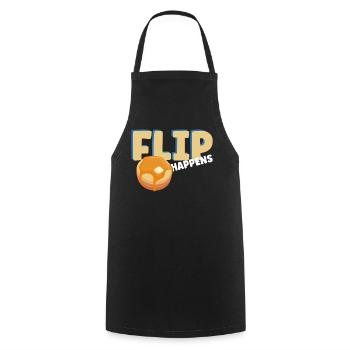 Pancake Lover Kids Pun Flip - Cooking Apron - black - Front - AI Model Male 185 dark (185cm)