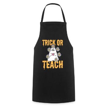 Trick Or Teach Lehrer - Kochschürze - Schwarz - Vorne - AI Model Male 185 dark (185cm)