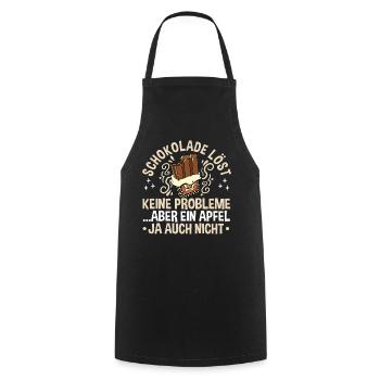 Amateurs de chocolat, de cacao et de chocolat - Tablier de cuisine - noir - Devant - AI Model Male 185 dark (185cm)