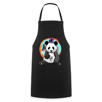 Asia Panda Bear Hat Wildlife Kids China Kid - Cooking Apron - black - Front - AI Model Male 185 dark (185cm)