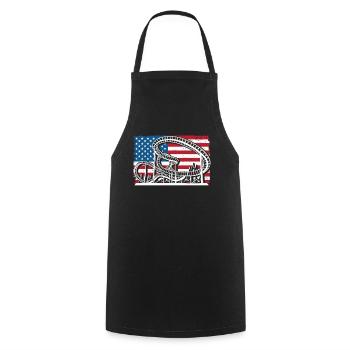 Montagnes russes États-Unis - Tablier de cuisine - noir - Devant - AI Model Male 185 dark (185cm)