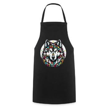 Loup - Tablier de cuisine - noir - Devant - AI Model Male 185 dark (185cm)