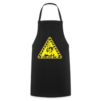 Warning sign for music lovers - Cooking Apron - black - Front - AI Model Male 185 dark (185cm)