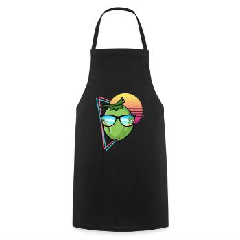 Retro Coconut Design - Cooking Apron - black - Front - AI Model Male 185 dark (185cm)