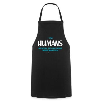 Humans (dark) - Cooking Apron - black - Front - AI Model Male 185 dark (185cm)
