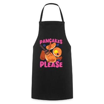 Pancake Lover Kids Pancakes Please - Cooking Apron - black - Front - AI Model Male 185 dark (185cm)