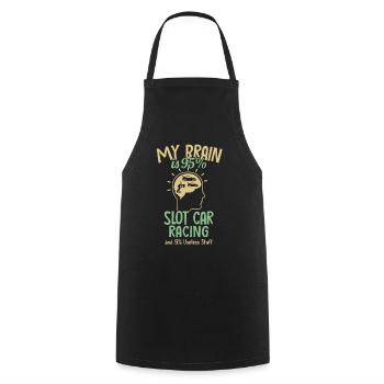 My Brain is 95% Slot Car RC Car Minicar Slot Car - Cooking Apron - black - Front - AI Model Male 185 dark (185cm)