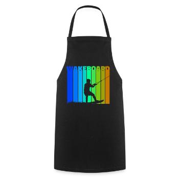 Wakeboard Saying Kitesurfer Surfing Water Sports - Cooking Apron - black - Front - AI Model Male 185 dark (185cm)