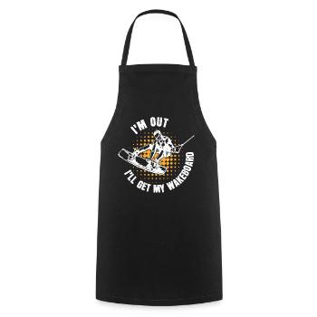 Kitesurfer Statement Wakeboard Surfing Stunt - Cooking Apron - black - Front - AI Model Male 185 dark (185cm)