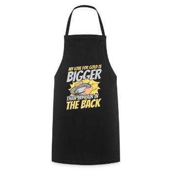 Love For Gold Is Bigger Than Pain In The Back - Cooking Apron - black - Front - AI Model Male 185 dark (185cm)