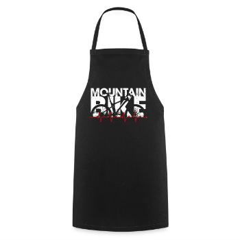 Rythme du VTT - Tablier de cuisine - noir - Devant - AI Model Male 185 dark (185cm)