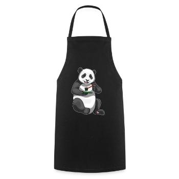 Panda Sushi - Kochschürze - Schwarz - Vorne - AI Model Male 185 dark (185cm)