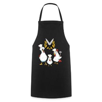 Amateur Cuisiniers Poulets Volaille Cuisinier Restaurant Local - Tablier de cuisine - noir - Devant - AI Model Male 185 dark (185cm)