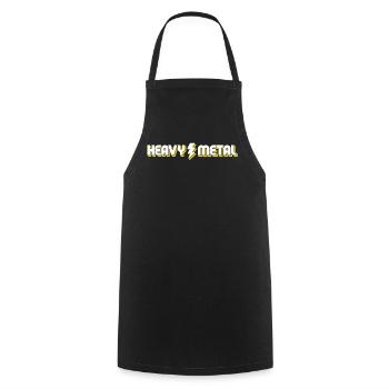 Heavy Metal Lightning Bolt Text-Logo - Kochschürze - Schwarz - Vorne - AI Model Male 185 dark (185cm)
