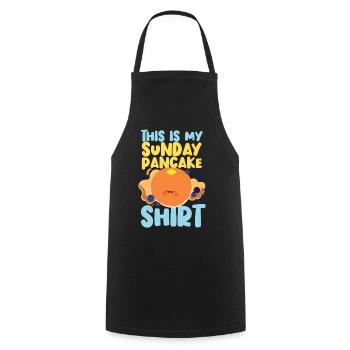 Les enfants amateurs de crêpes c’est mon - Tablier de cuisine - noir - Devant - AI Model Male 185 dark (185cm)