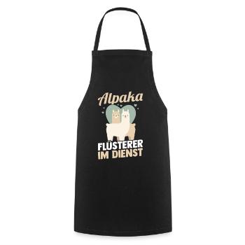 Chuchoteur d’alpaga - Tablier de cuisine - noir - Devant - AI Model Male 185 dark (185cm)