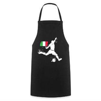 Équipe d’Italie de football Joueur Blast - Tablier de cuisine - noir - Devant - AI Model Male 185 dark (185cm)
