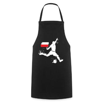 Soccer Player Blast Poland World Cup Icon - Cooking Apron - black - Front - AI Model Male 185 dark (185cm)