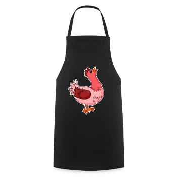 Chicken Motif Animal - Cooking Apron - black - Front - AI Model Male 185 dark (185cm)