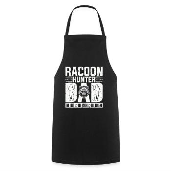 Racoon Hunter Dad The Idol The Myth Loves Hunting - Cooking Apron - black - Front - AI Model Male 185 dark (185cm)