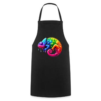 Chameleon - Cooking Apron - black - Front - AI Model Male 185 dark (185cm)