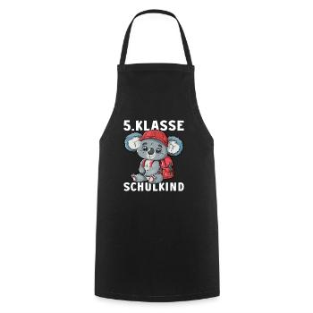 5 Klasse Koalabär Koala Koalabären Fünftklässler - Kochschürze - Schwarz - Vorne - AI Model Male 185 dark (185cm)