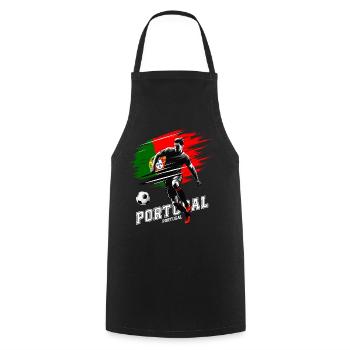 Football Portugal Flag Flag Player Grunge - Cooking Apron - black - Front - AI Model Male 185 dark (185cm)