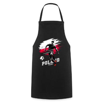 Football Poland Poland Flag Flag Player Grunge - Cooking Apron - black - Front - AI Model Male 185 dark (185cm)
