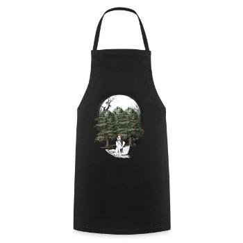 Fille Forêt Fée Elfe Fantaisie Fée Personnage Oeuf - Tablier de cuisine - noir - Devant - AI Model Male 185 dark (185cm)