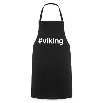 VIKING Hashtag - Kochschürze - Schwarz - Vorne - AI Model Male 185 dark (185cm)