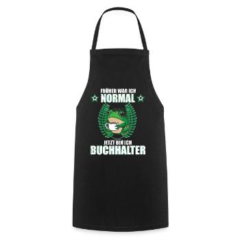 Lustiges Buchhalter Spruch Frosch Kaffee - Kochschürze - Schwarz - Vorne - AI Model Male 185 dark (185cm)