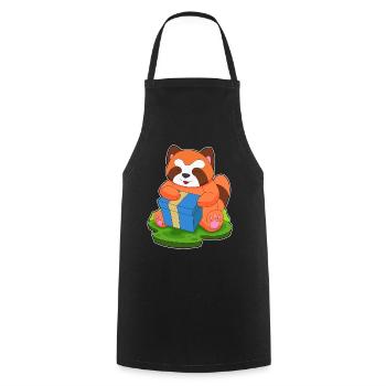 Forfait Noël Panda roux - Tablier de cuisine - noir - Devant - AI Model Male 185 dark (185cm)