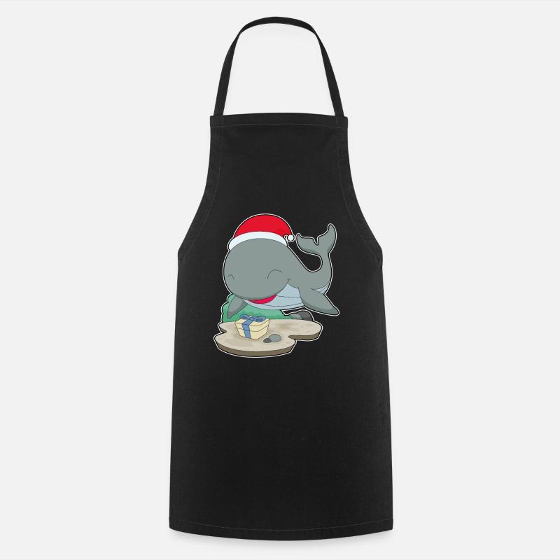 Forfait Noël des baleines - Tablier de cuisine - noir