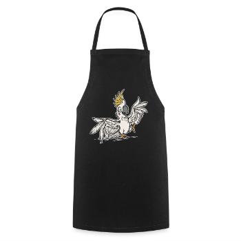 Papagei Haustier Tropisch Vogel Tier Zootiere - Kochschürze - Schwarz - Vorne - AI Model Male 185 dark (185cm)