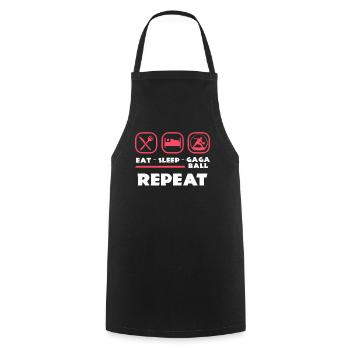 Eat Sleep Gaga Ball Repeat - Cooking Apron - black - Front - AI Model Male 185 dark (185cm)