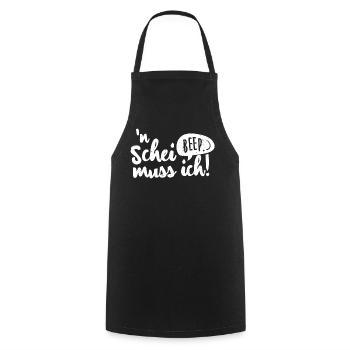 Humorvolles Spruchdesign mit Revoluzzer Flair. - Kochschürze - Schwarz - Vorne - AI Model Male 185 dark (185cm)