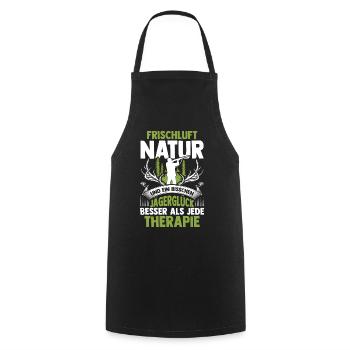 Hunting Hunting Deer Hunting Wild Boar Hunting Hunter - Cooking Apron - black - Front - AI Model Male 185 dark (185cm)