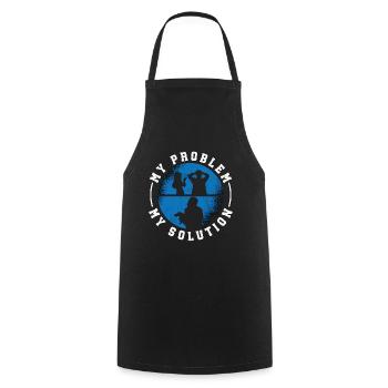 Platypus Lover My Problem My Pictogram Dad Mom - Cooking Apron - black - Front - AI Model Male 185 dark (185cm)