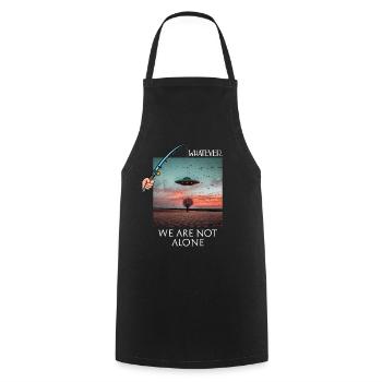 Ufo we are not alone Fake Ufo with Angel Funny - Cooking Apron - black - Front - AI Model Male 185 dark (185cm)