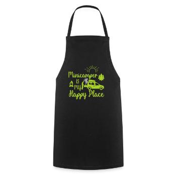 Minicamper Happy Place Camping-Camper Microcamper - Cooking Apron - black - Front - AI Model Male 185 dark (185cm)