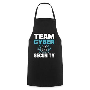 Team Cyber Security - Cooking Apron - black - Front - AI Model Male 185 dark (185cm)
