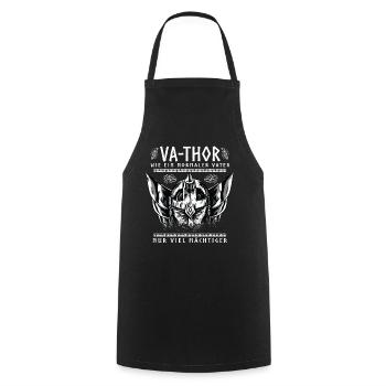 Vathor - Fête des pères Cadeau Fête des Pères Viking - Tablier de cuisine - noir - Devant - AI Model Male 185 dark (185cm)