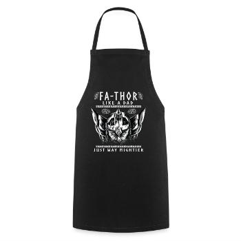 Vathor - Fête des pères Cadeau Fête des Pères Viking - Tablier de cuisine - noir - Devant - AI Model Male 185 dark (185cm)